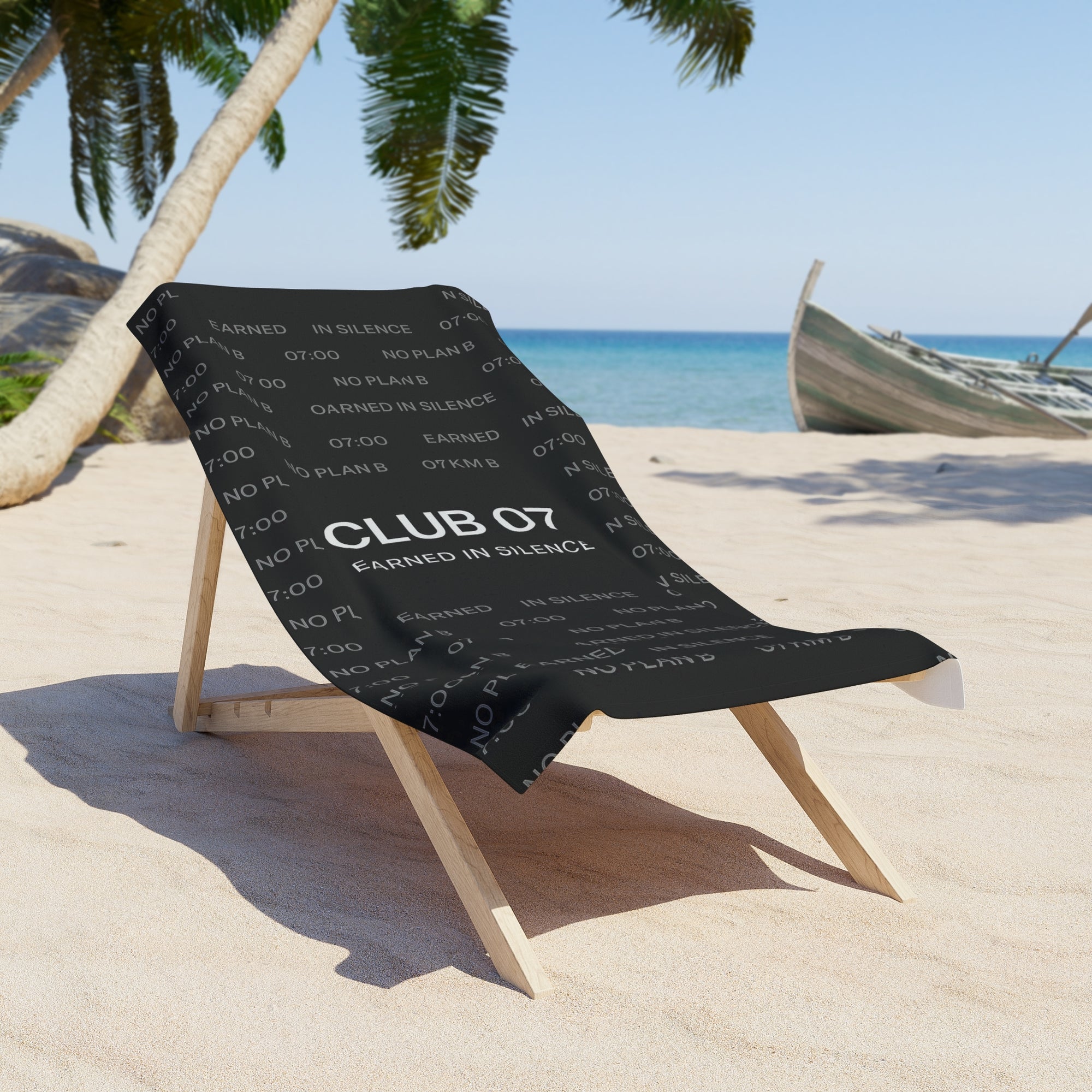 Stylish Beach Towel for Club Goers, Perfect for Summer, Pool Parties, or Vacations | Cool Club 07 Design