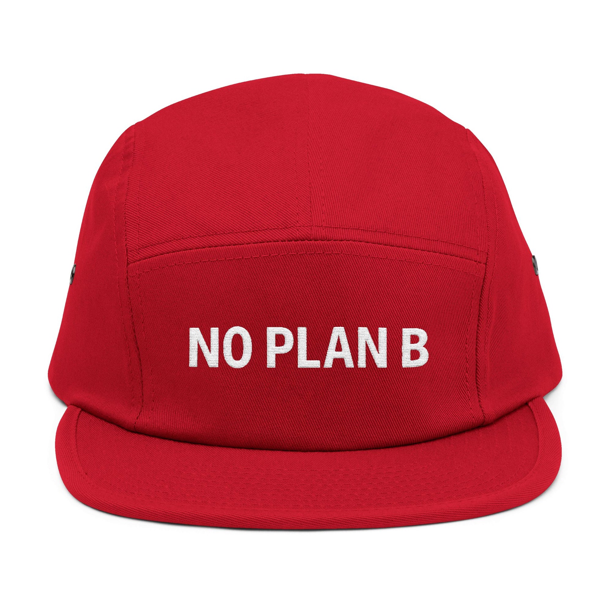 Trendy 5 Panel Cap with 'No Plan B' Embroidery, Casual Hat, Unique Gift for Adventurers, Streetwear Accessory, Perfect for Travel