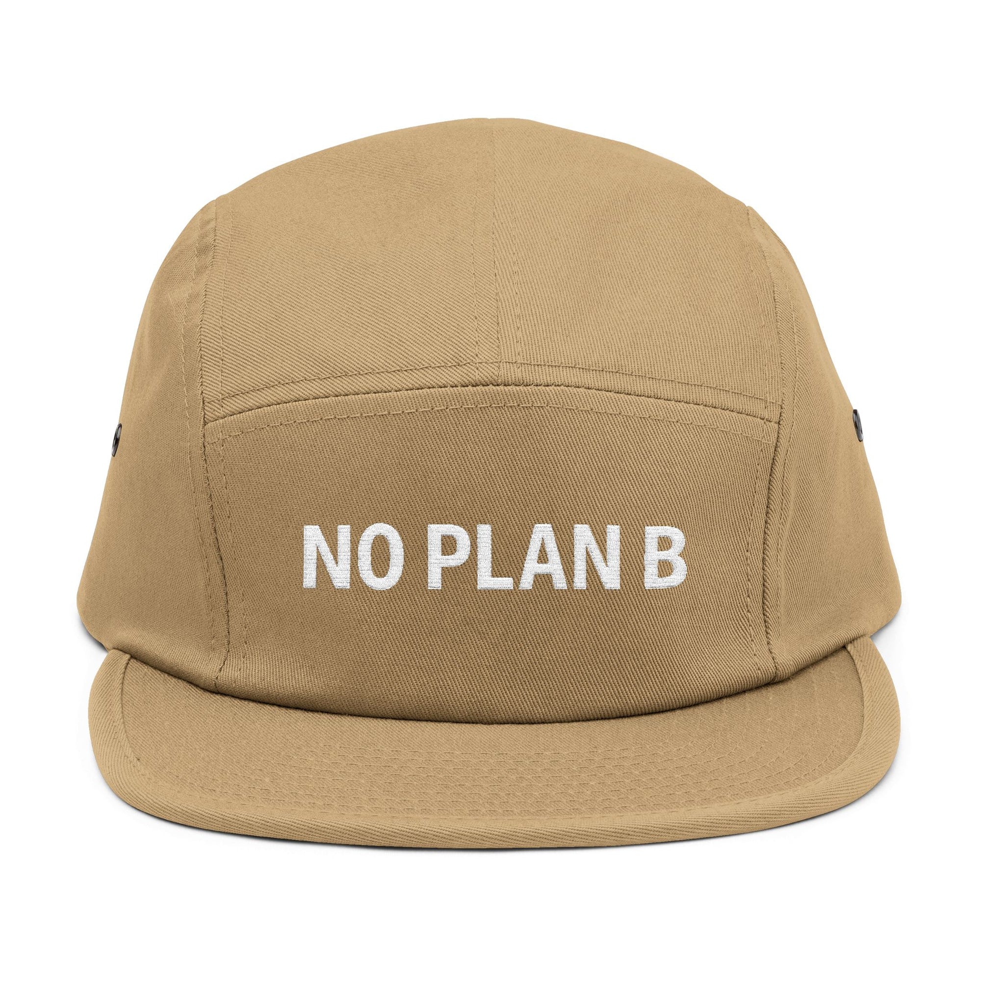 Trendy 5 Panel Cap with 'No Plan B' Embroidery, Casual Hat, Unique Gift for Adventurers, Streetwear Accessory, Perfect for Travel