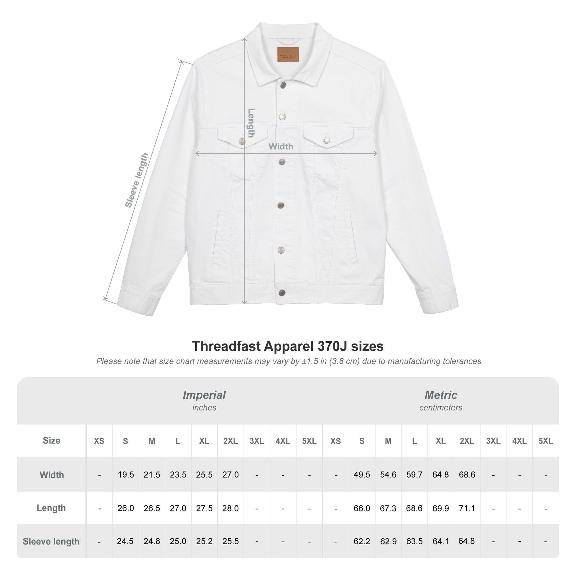 Unisex Denim Jacket (Embroidery)