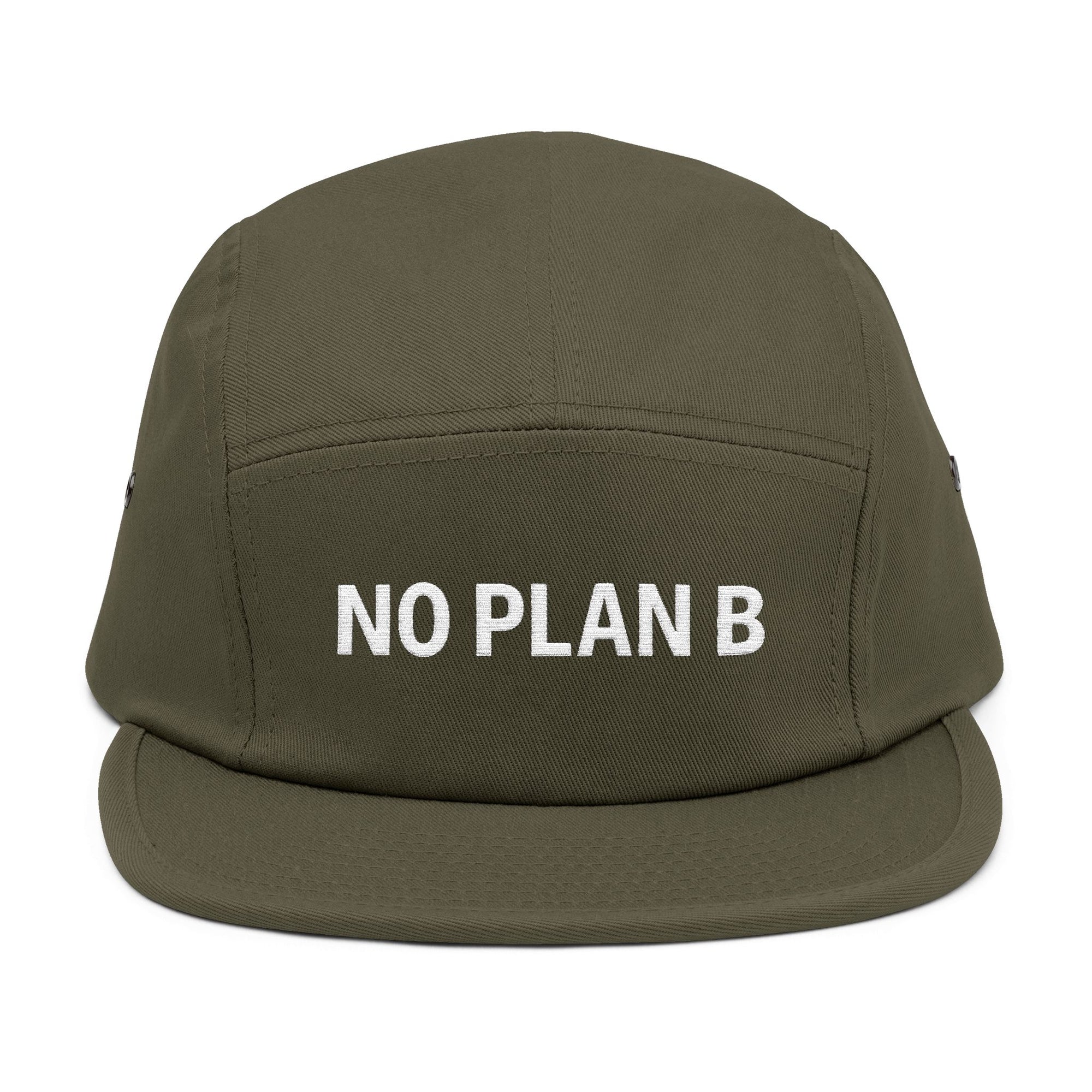 Trendy 5 Panel Cap with 'No Plan B' Embroidery, Casual Hat, Unique Gift for Adventurers, Streetwear Accessory, Perfect for Travel